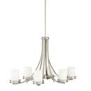 Kichler Lighting Brushed Nickel 35-3/4 in. 100W 6-Light Medium Incandescent Chandelier 