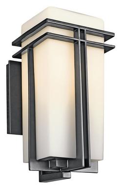 100W 1-Light Medium Lantern in Black