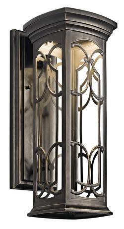 9.4W Outdoor LED Wall Lantern in Old Bronze