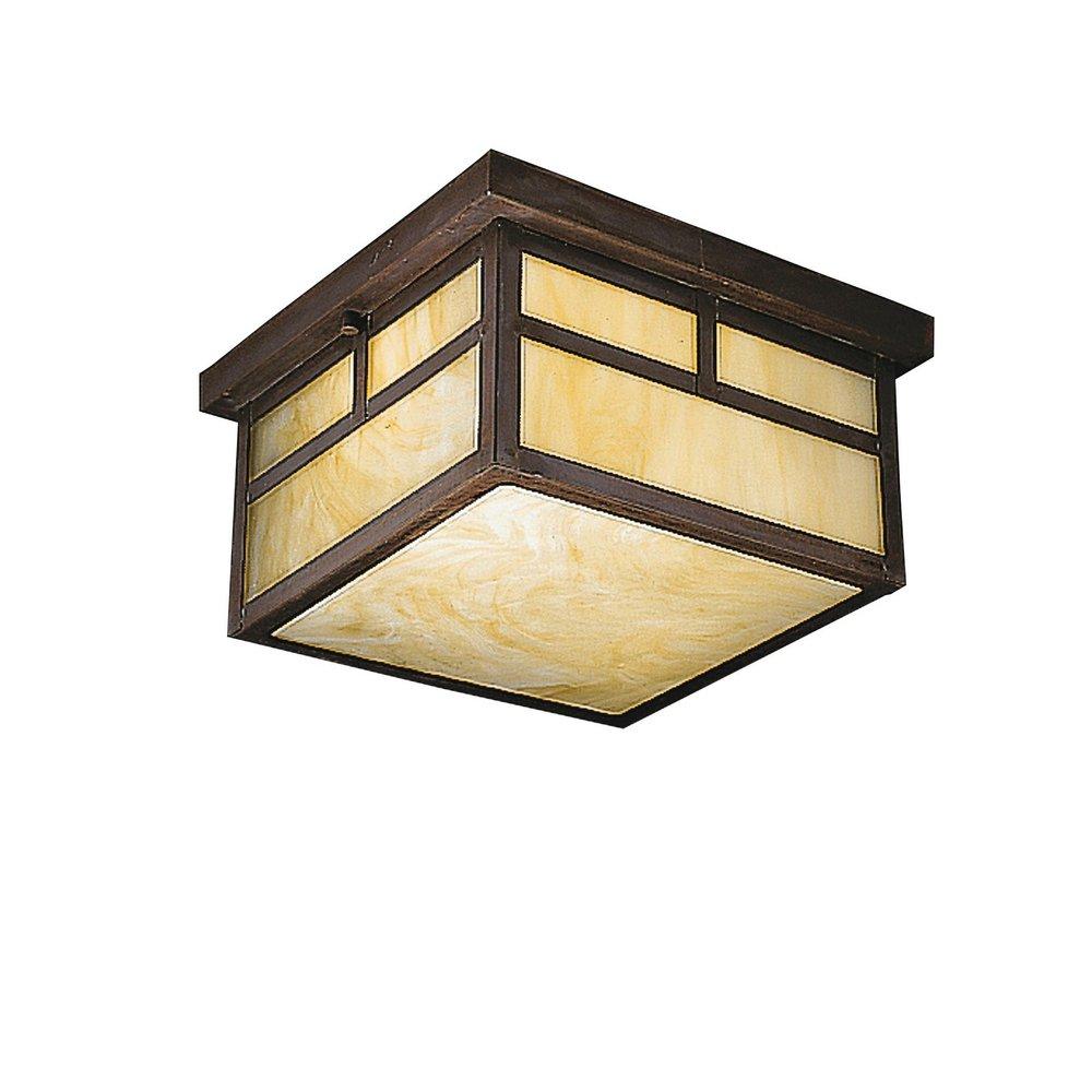 Kichler Lighting Canyon View 6-1/4 in. 75W 2-Light Medium E-26 Flush Mount Ceiling Light 