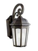 17-3/4 in 18W 1-Light Compact Fluorescent GU24 Outdoor Wall Lantern in Rubbed Bronze