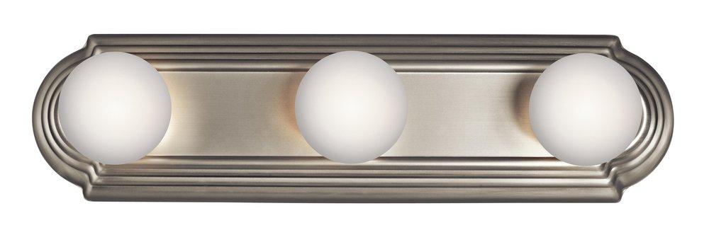 Kichler Lighting Brushed Nickel 60W 3-Light Bath Vanity Fixture 