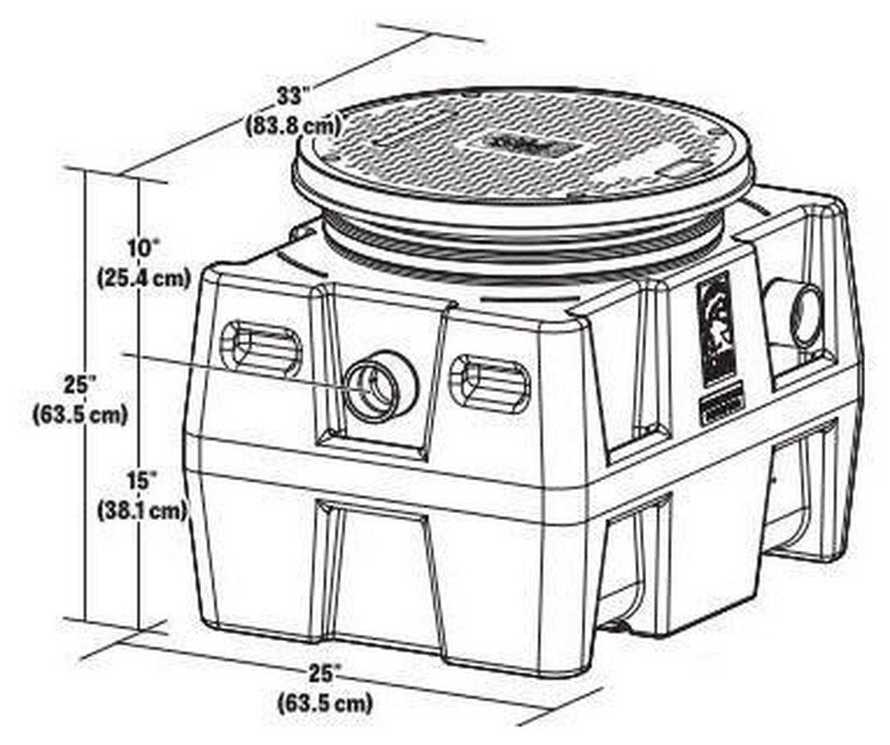 Schier 3 in. High Density Polyethylene Grease Trap 