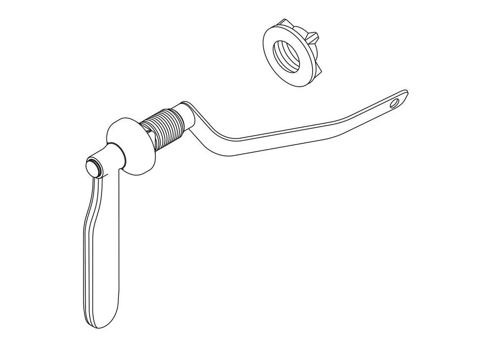 KOHLER Polished Chrome Left-Hand Trip Lever 