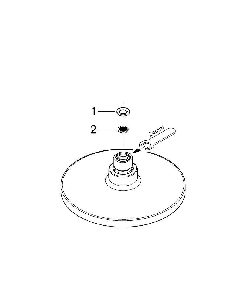 GROHE StarLight® Chrome Single Function Rain Showerhead 