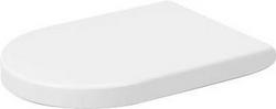 Elongated Closed Front Toilet Seat with Cover in White