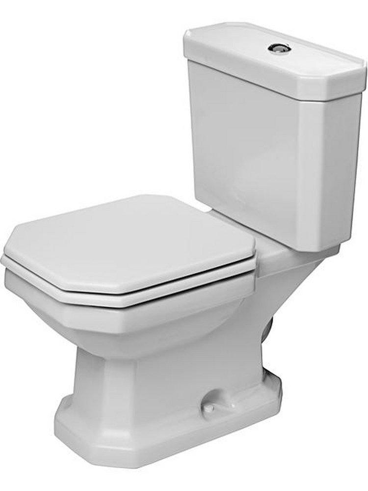 Duravit White 1.28 gpf Octagonal Floor Mount Toilet Bowl 