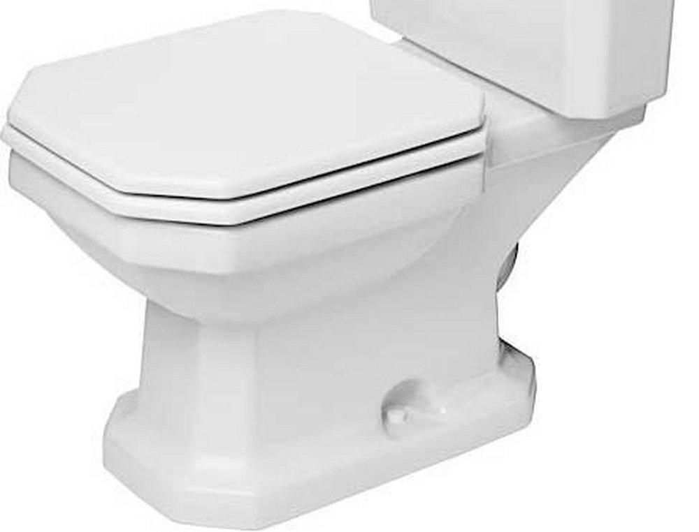 Duravit White 1.28 gpf Octagonal Floor Mount Toilet Bowl 