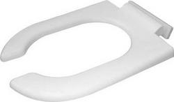 Elongated Open Front Toilet Seat in White