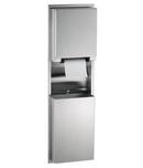 Bobrick Satin Stainless Steel Automatic Roll Towel Dispenser with 12 gal Waste Receptacle 