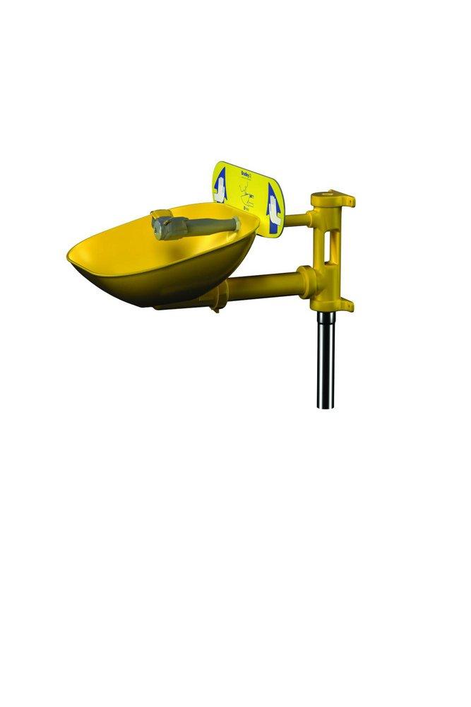 Bradley Corporation Yellow 19-11/16 in. Eye Wash Station with Plastic Bowl 