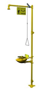 Bradley Corporation Stainless Steel 18-1/2 in. Eye and Face Wash with Plastic Bowl 