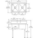 Elkay Stainless Steel 2-Hole 2-Bowl Scullery Sink 