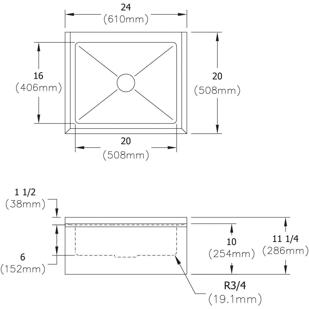 Elkay No. 4 24 x 20 in. Mop Basin 