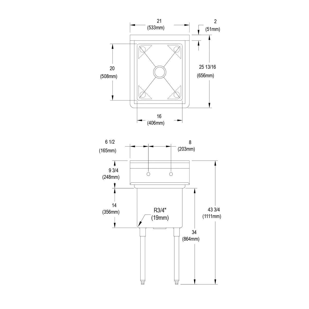 Elkay No. 4 *CVR* SSP 14 STD SER SINKS 16GA 