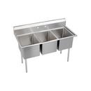 Elkay Stainless Steel 2-Hole 3-Compartment Sink 