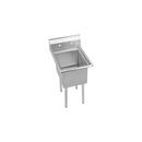 29 x 29-3/4 in. 16 ga 2-Hole 1-Bowl Floor Mount 300 Service Sink with Center Drain in Stainless Steel