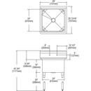 Elkay Stainless Steel 29 x 29-3/4 in. 16 ga 2-Hole 1-Bowl Floor Mount 300 Service Sink with Center Drain 