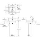 Elkay Stainless Steel 18 x 14-1/2 in. 1-Bowl 1 Hole Floor Mount Pedestal Commercial Hand 300 Sink 