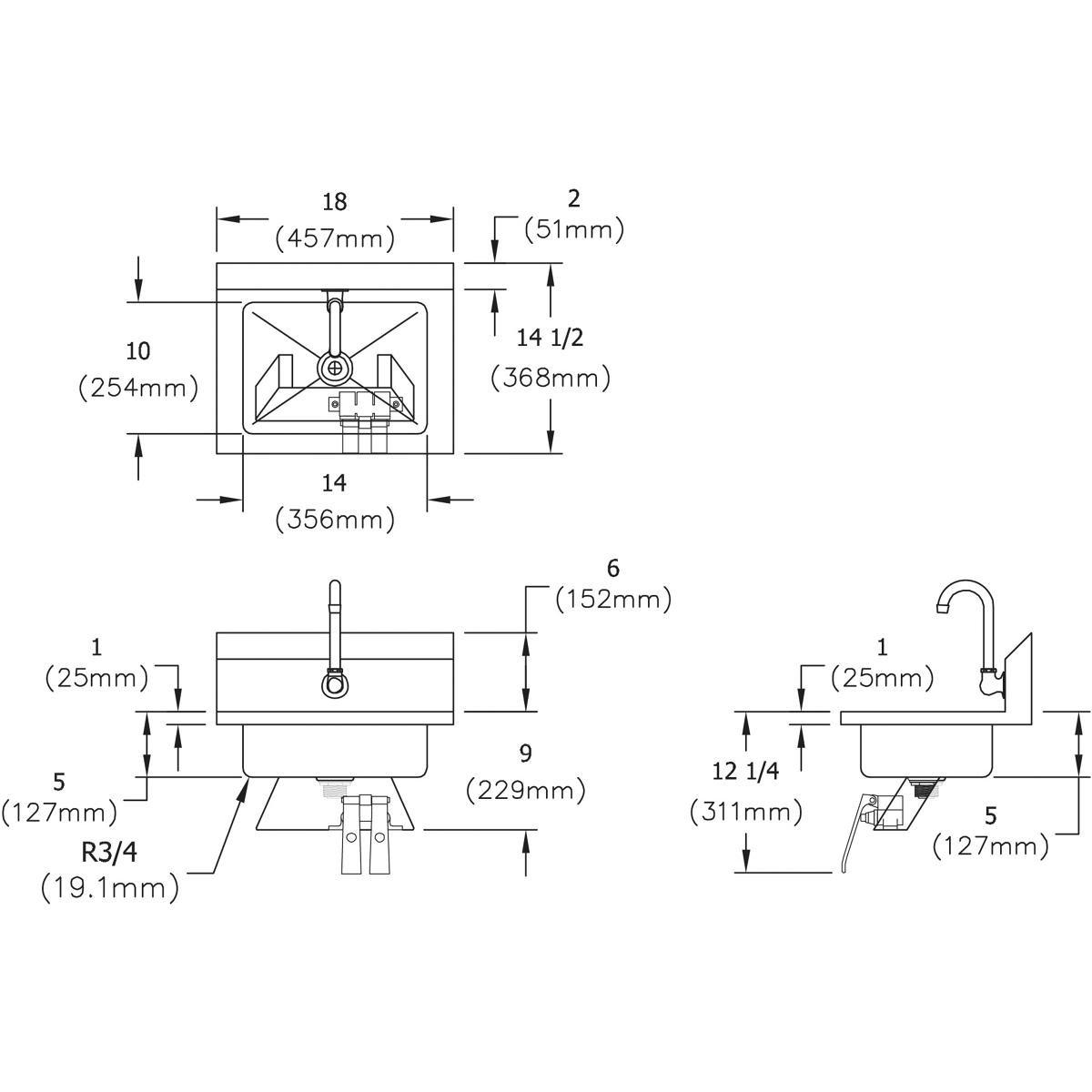 Elkay No. 4 18 ga Food Service Sink 