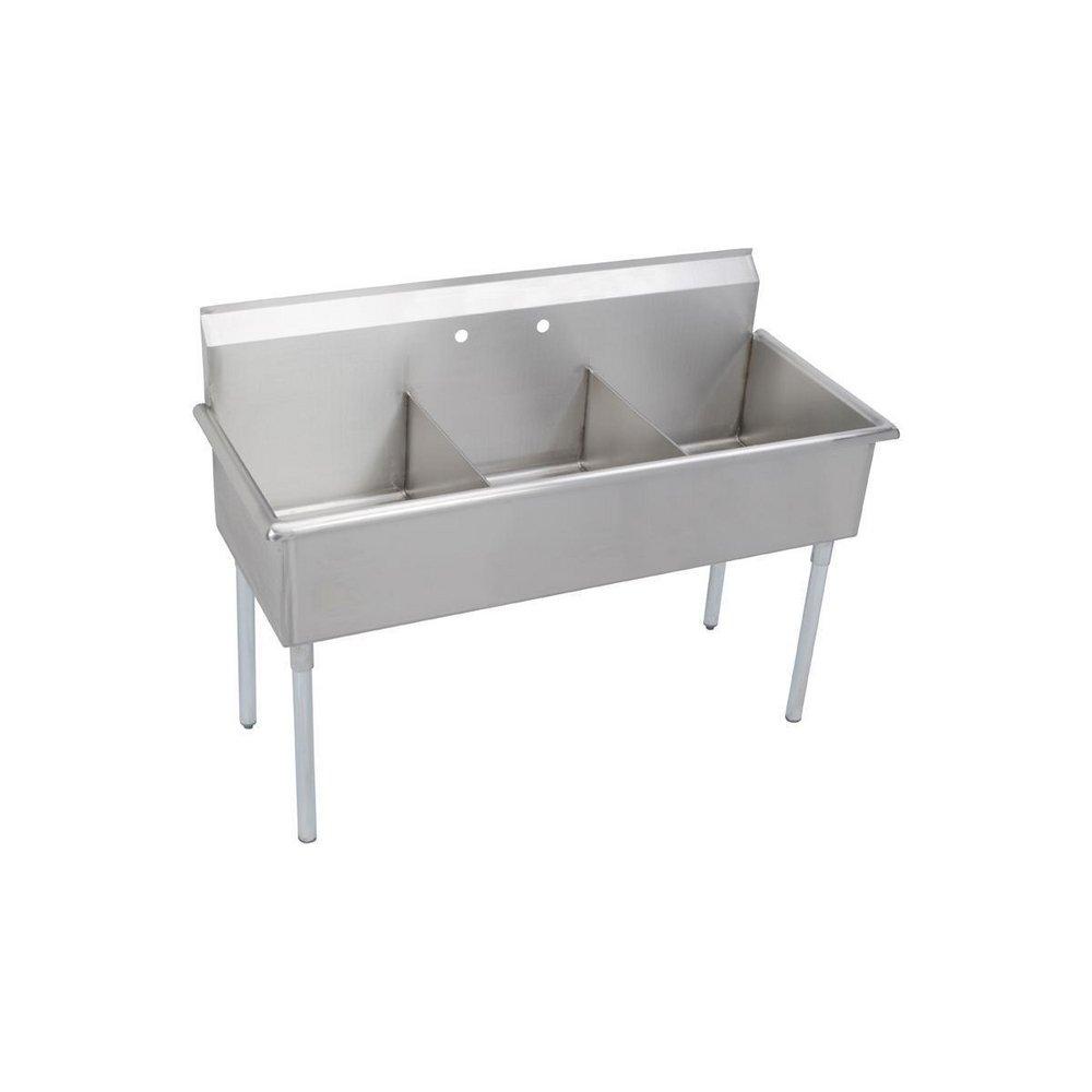 Elkay No. 4 2-Hole 3-Bowl Floor Mount Utility Sink 