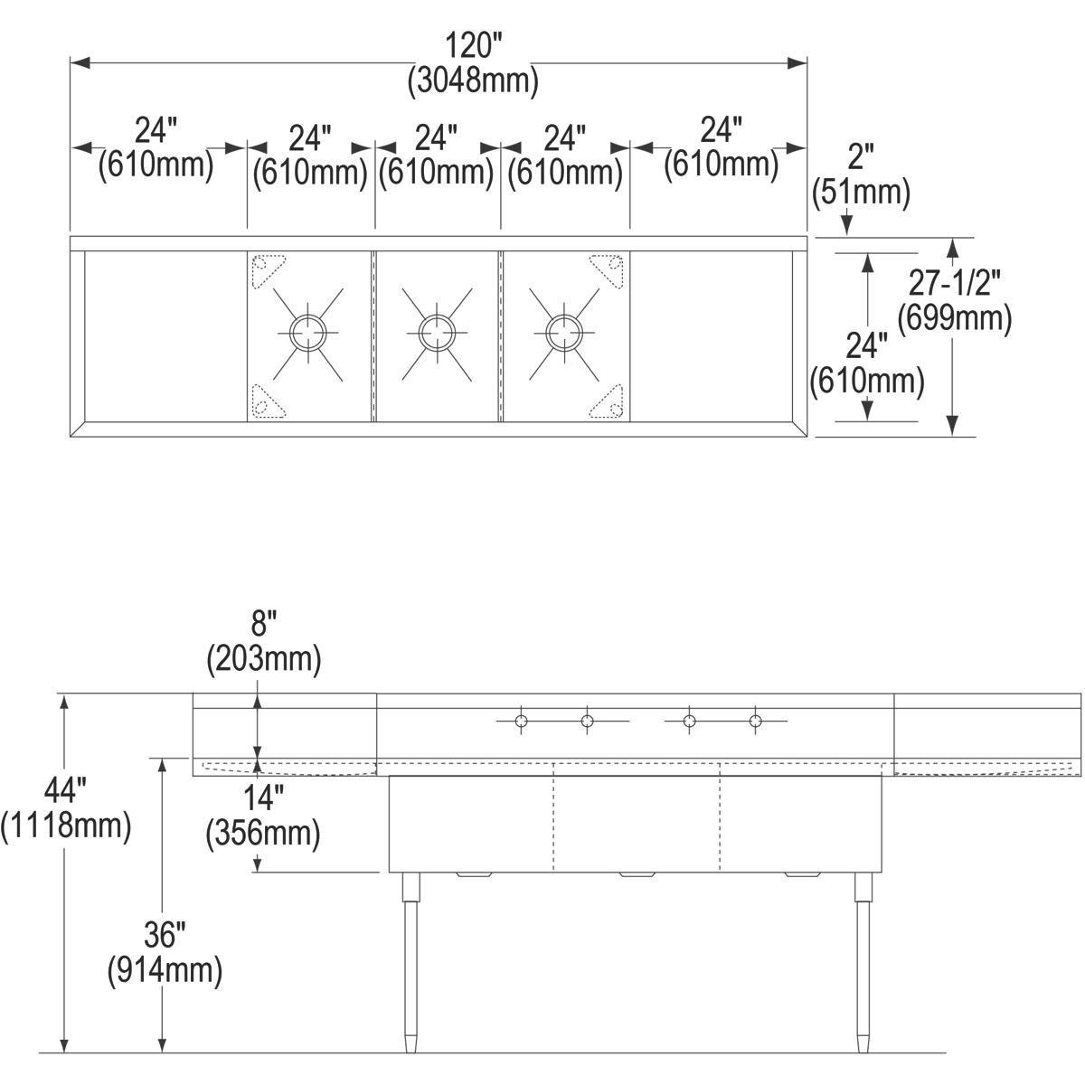 Elkay No. 4 *CVR* SSP STD UC DISHTABLE LTOR 