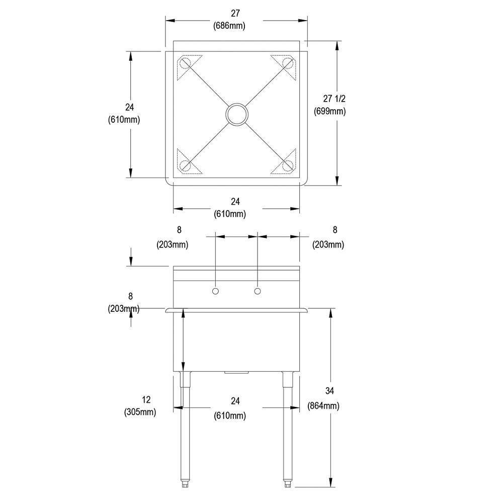 Elkay No. 4 Floor Mount Utility Sink 