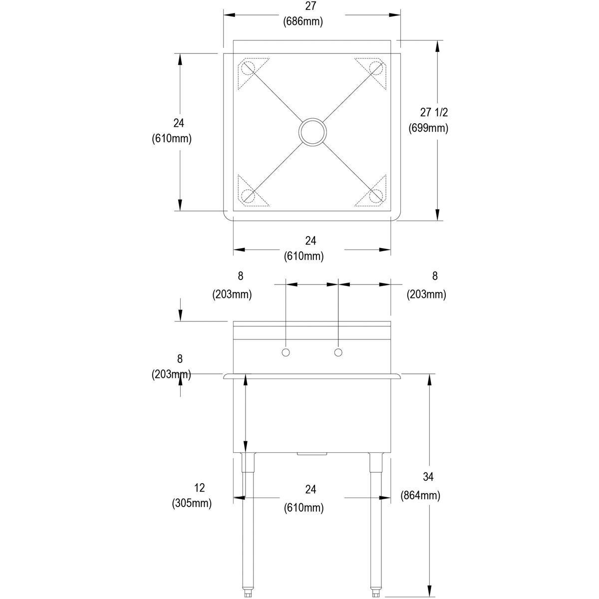 Elkay No. 4 Floor Mount Utility Sink 