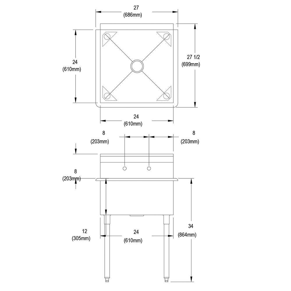 Elkay No. 4 Floor Mount Utility Sink 