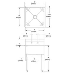 2-Hole Floor Mount Utility Sink