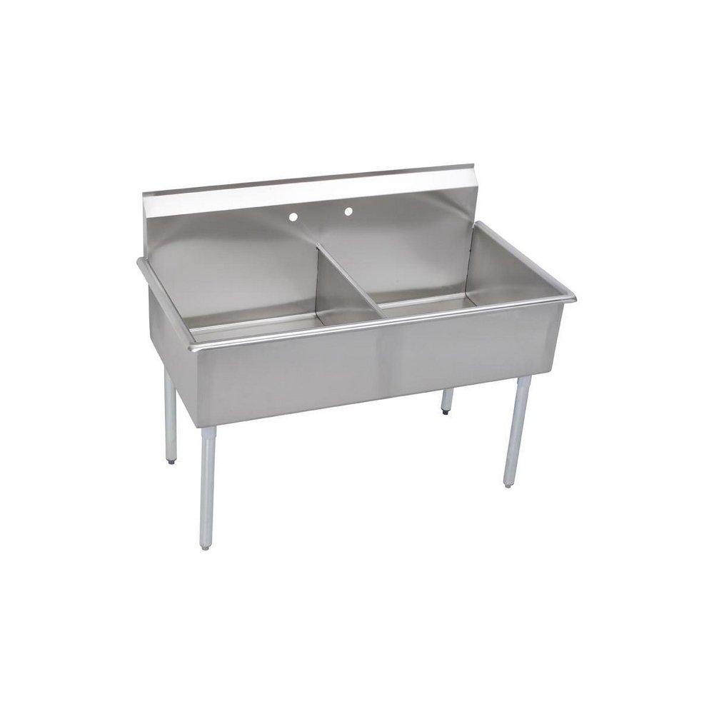 Elkay Stainless Steel Dependabilt Stainless Steel 51 x 27-1/2 x 44 in. 18 Gauge Two Compartment Budget Sink 