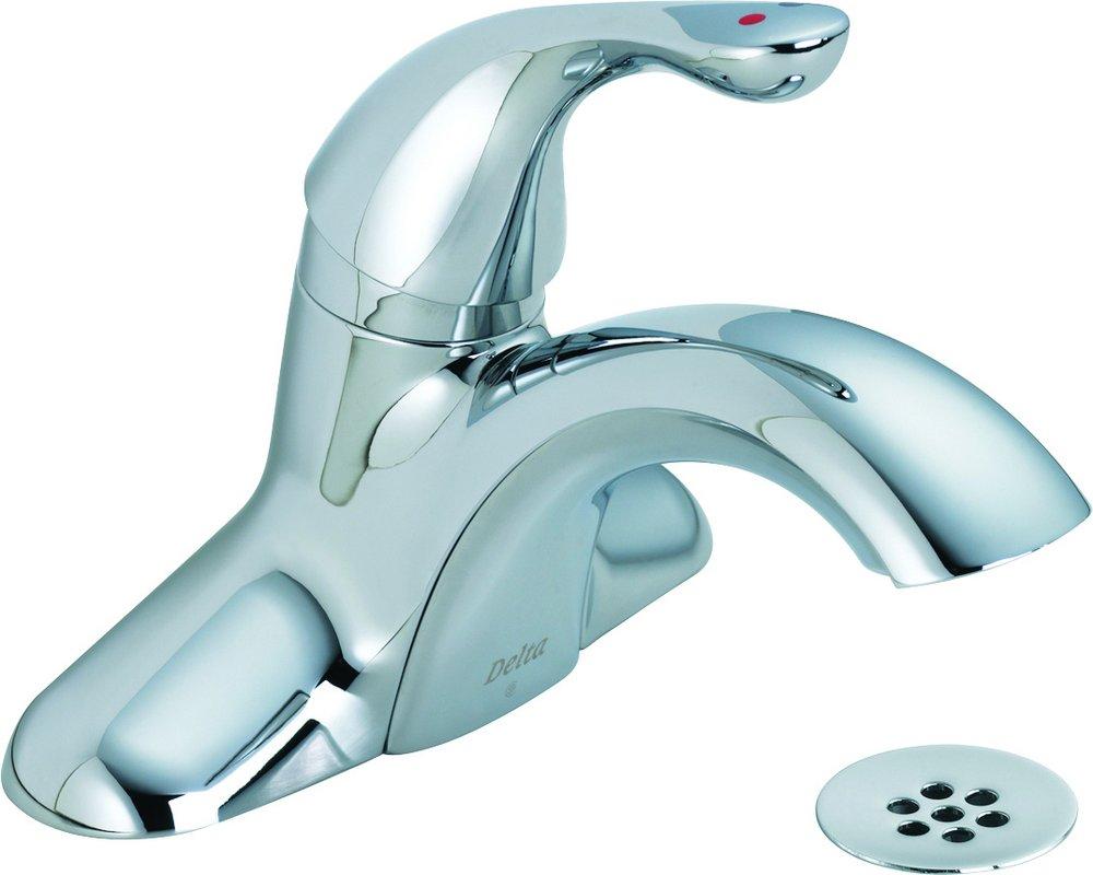 Delta Faucet Chrome Single Handle Centerset Bathroom Sink Faucet 