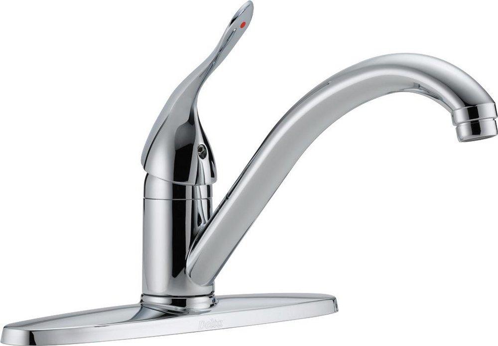 Delta Faucet Chrome Single Handle Lever Deck Mount Service Faucet 