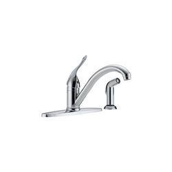 Single Handle Kitchen Faucet with Side Spray in Chrome