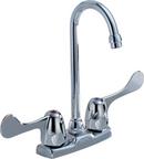 Two Handle Wristblade Handle Bar Faucet in Chrome