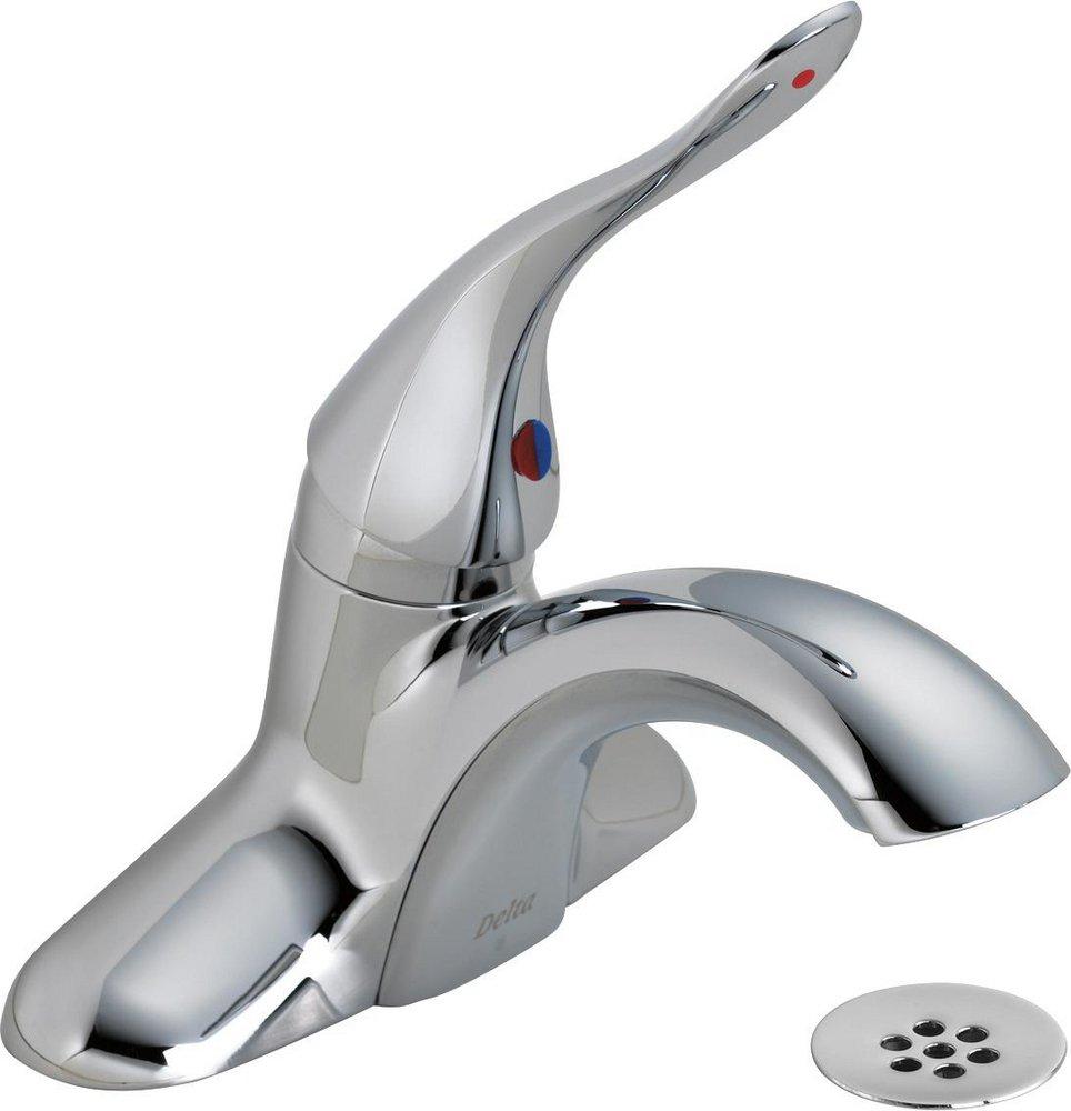 Delta Faucet Chrome Single Handle Centerset Bathroom Sink Faucet 