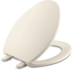 Elongated Closed Front Toilet Seat in Almond