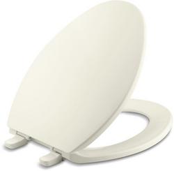 Elongated Closed Front Toilet Seat in Biscuit