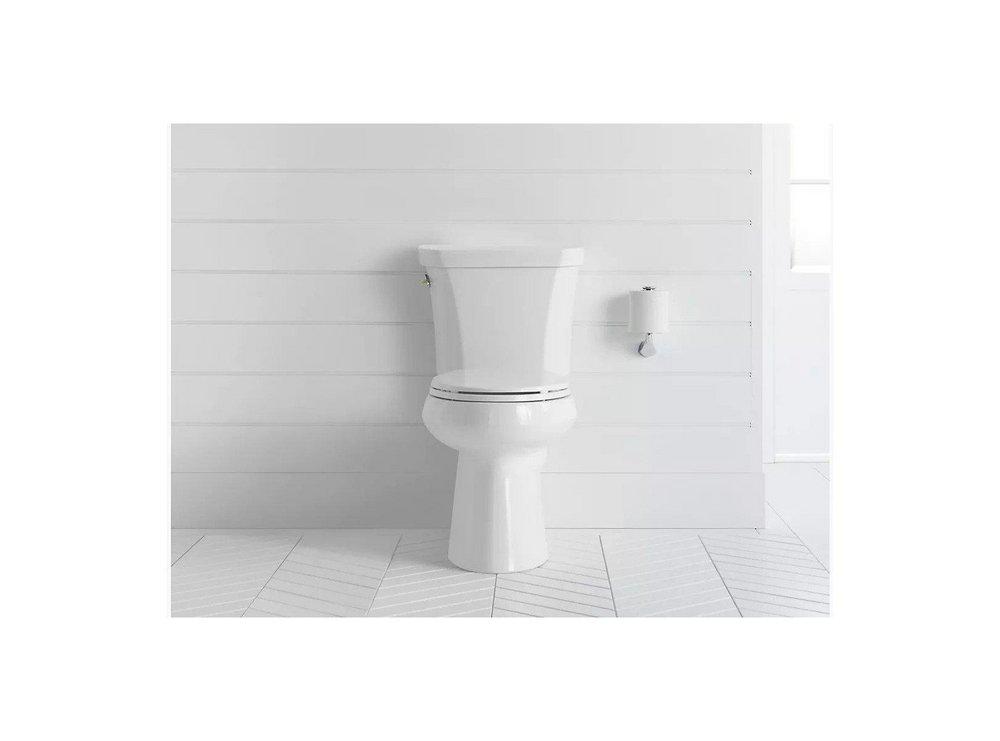 KOHLER White Elongated Closed Front Toilet Seat 