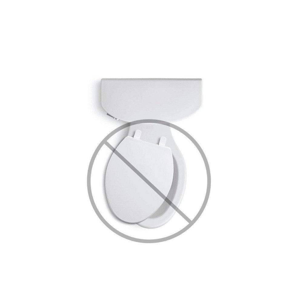 KOHLER White Elongated Closed Front Toilet Seat 