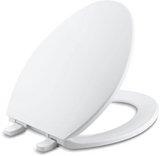 KOHLER White Plastic Elongated Closed Front With Cover Toilet Seat 