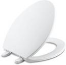 KOHLER White Plastic Elongated Closed Front With Cover Toilet Seat 