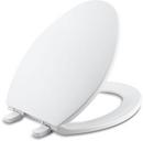 KOHLER White Elongated Closed Front Toilet Seat 