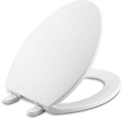 Elongated Closed Front Toilet Seat in White