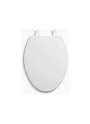KOHLER White Plastic Elongated Closed Front With Cover Toilet Seat 