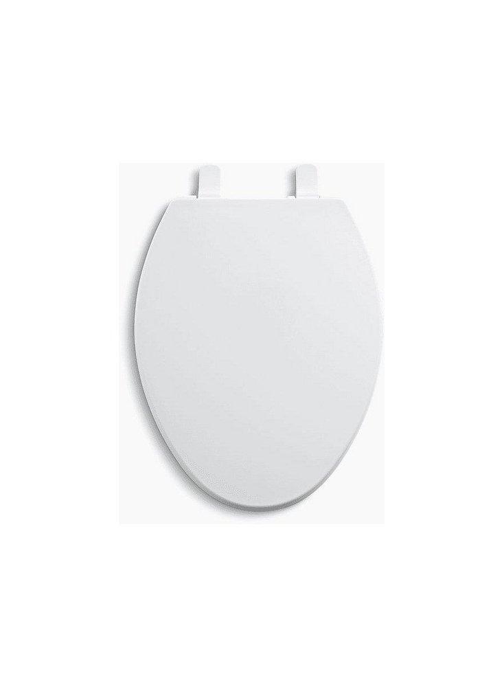 KOHLER White Elongated Closed Front Toilet Seat 