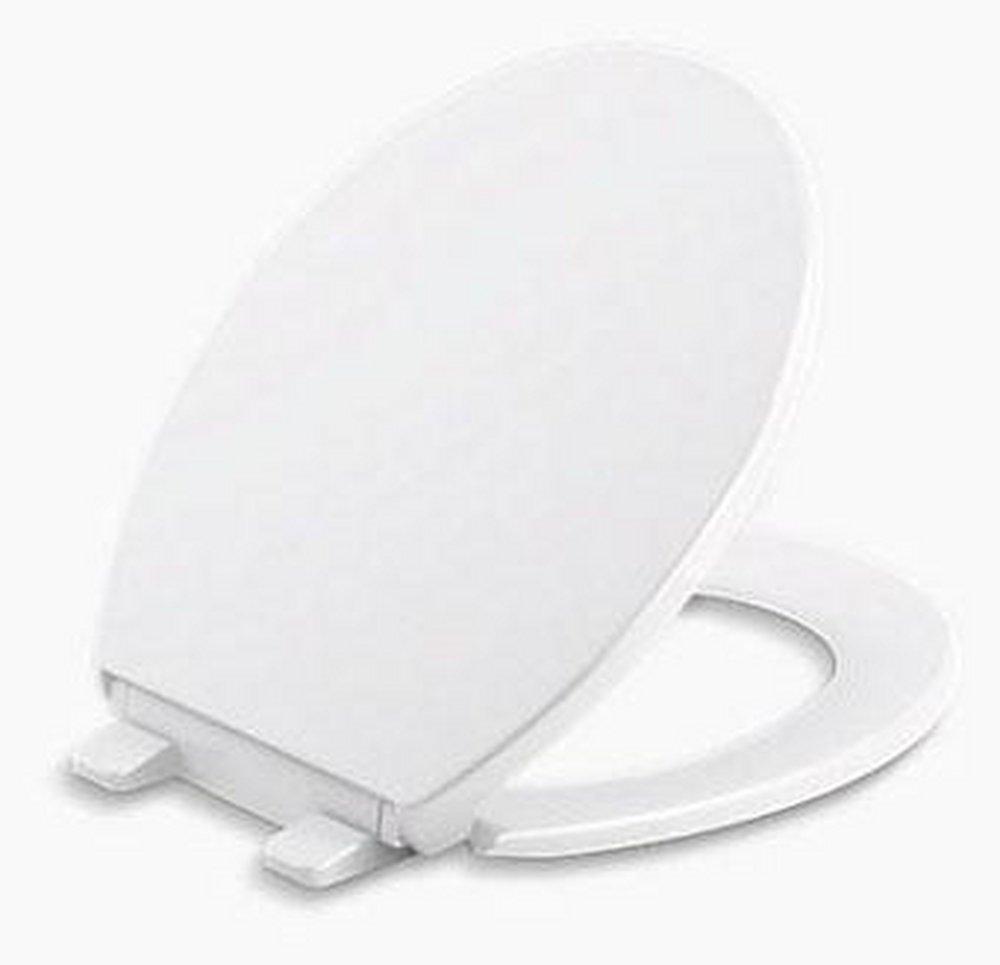 KOHLER White Elongated Closed Front Toilet Seat 