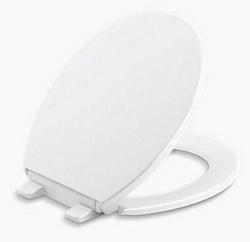 Round Closed Front Toilet Seat in White