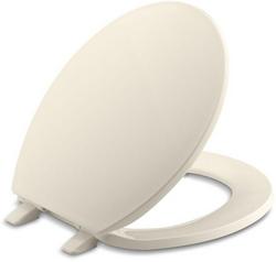 Round Closed Front Toilet Seat in Almond