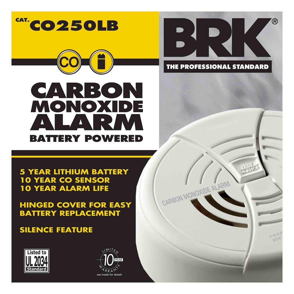 BRK Electronics White Battery Carbon Monoxide Detector 
